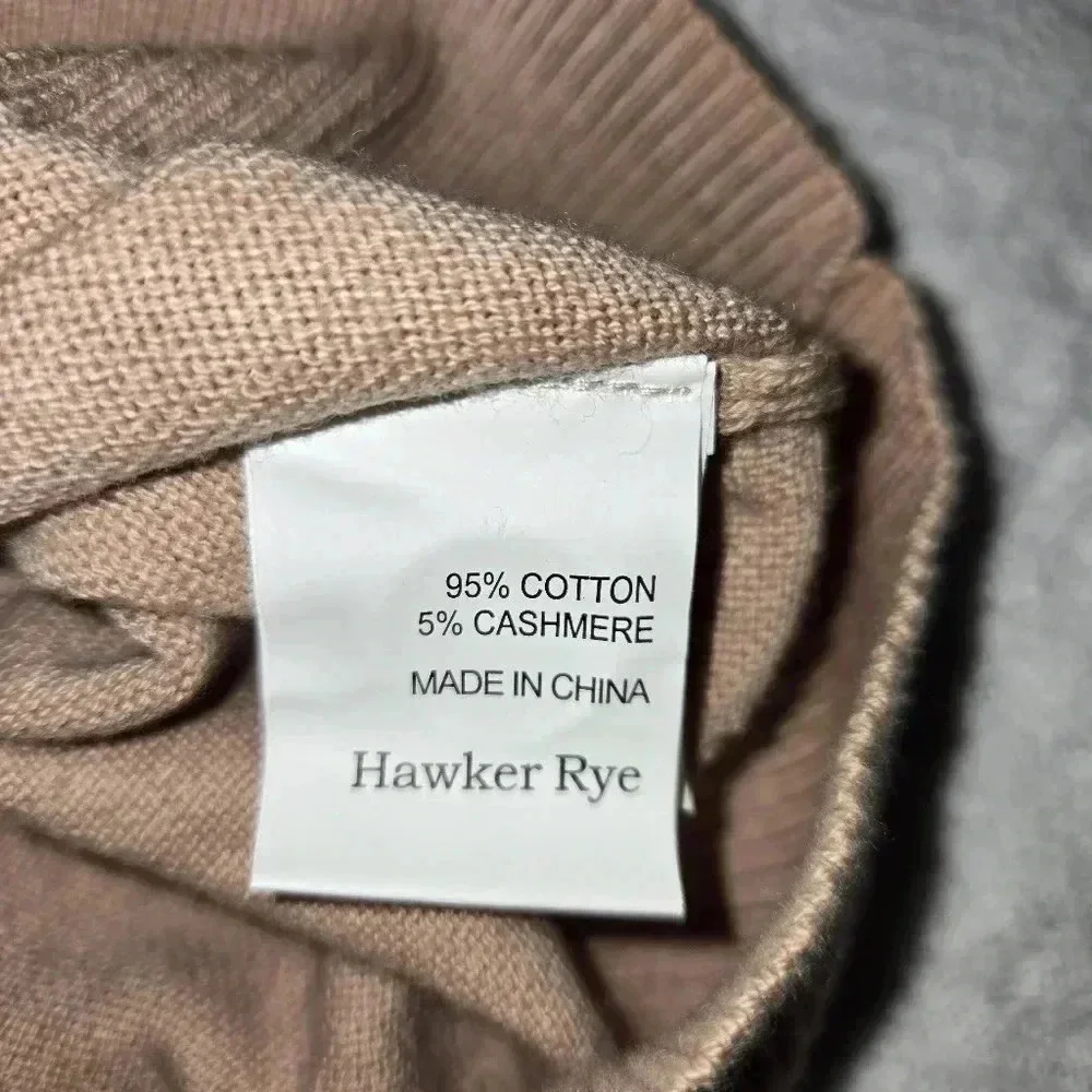 Hawker Rye *StitchFix* men's Cashmere Blend hooded Sweater Sz Med NWT